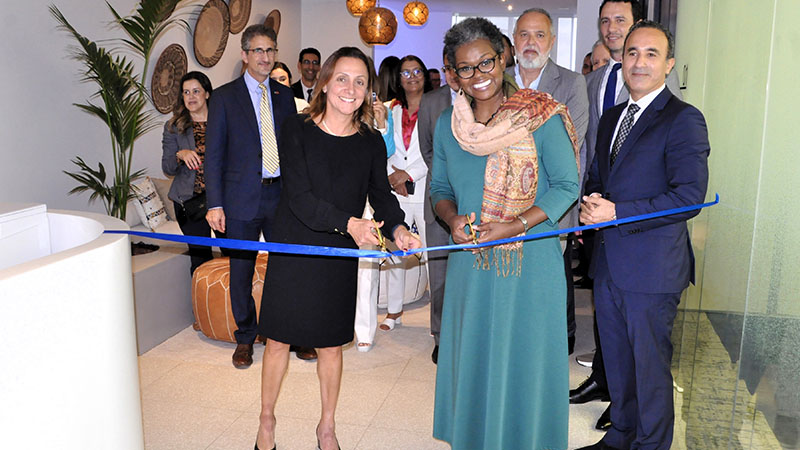 Ribbon cutting of the new office in Casablanca